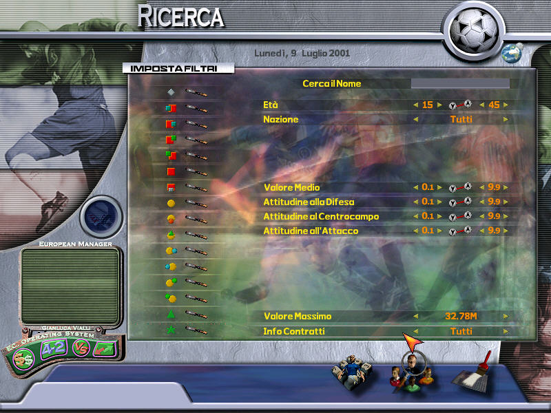 Gianluca Vialli's European Manager