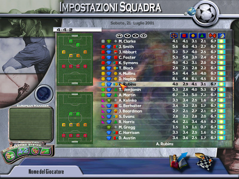 Gianluca Vialli's European Manager