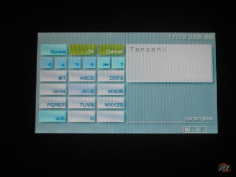 La schermata di inserimento del nickname associato alla console