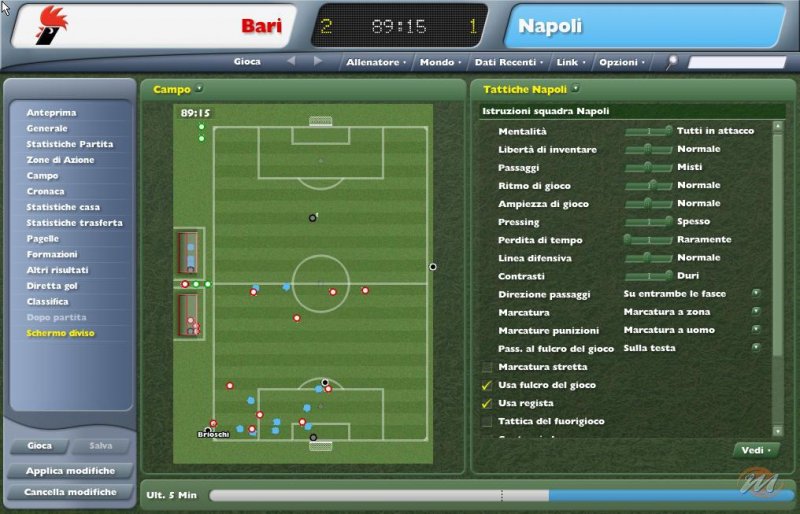 Perdiamo 1-2 all&#39;89&#39;, non ci resta che buttarci disperatamente in avanti