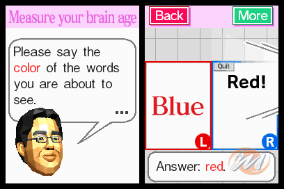 Brain Training del Dr. Kawashima: Quanti Anni ha il tuo Cervello?