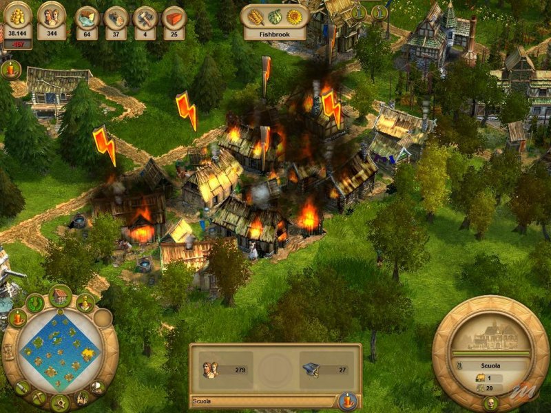 Dannazione, il villaggio &egrave; in fiamme: speriamo che i pompieri si sbrighino!