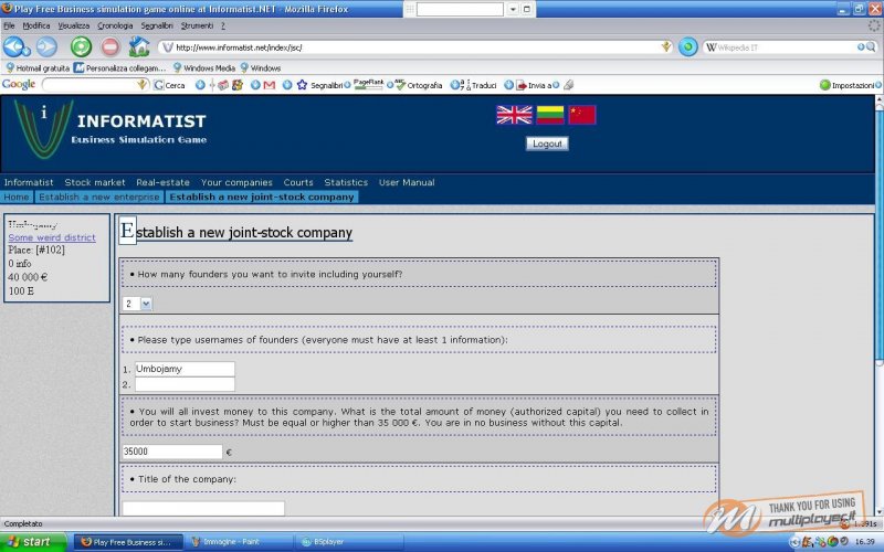 Vivere Online - Browser Game