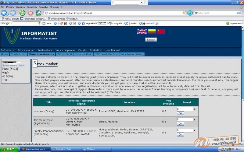 Vivere Online - Browser Game