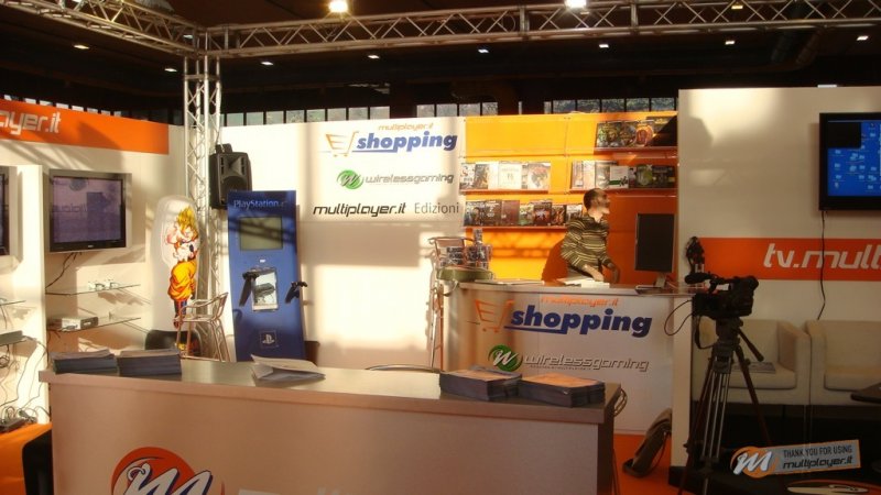 Lo stand prima di cominciare