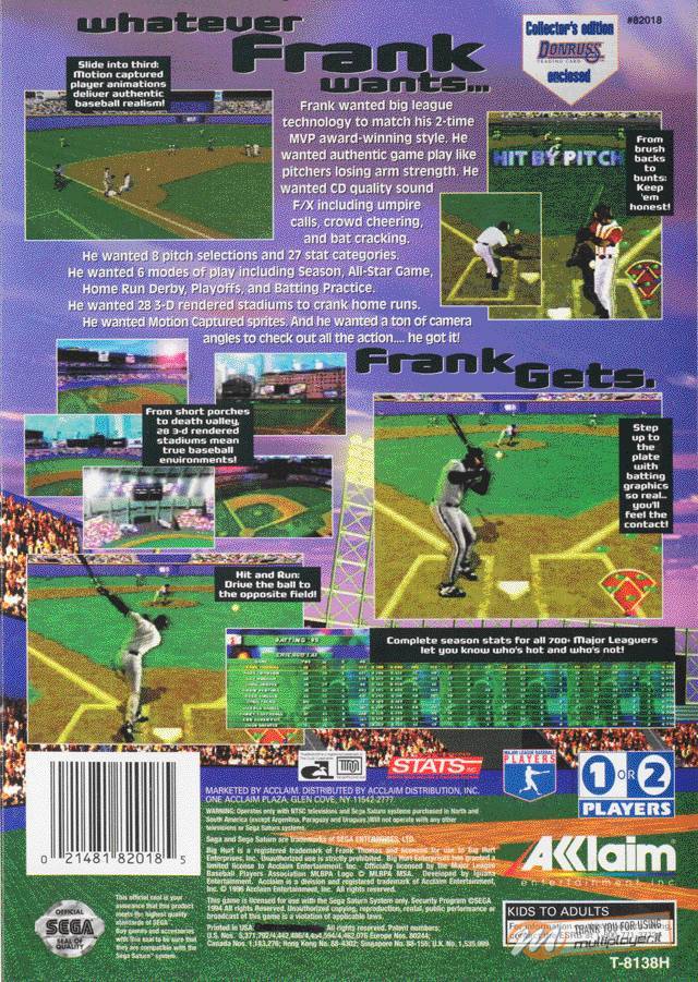 Frank Thomas Big Hurt Baseball