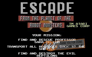 Escape from the Planet of the Robot Monsters