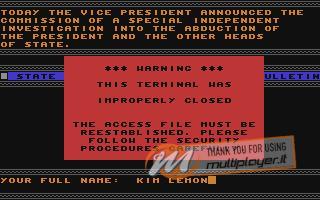 President Is Missing, The