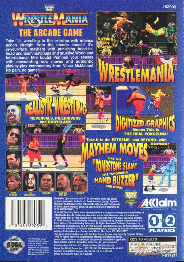 WWF Wrestlemania: The Arcade Game