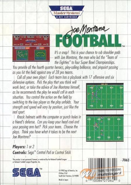 Joe Montana's NFL Football