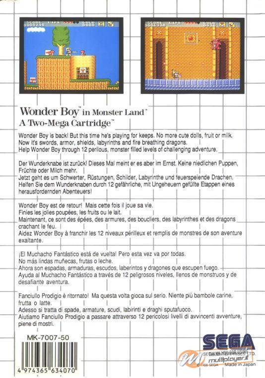 Wonder Boy in Monster Land