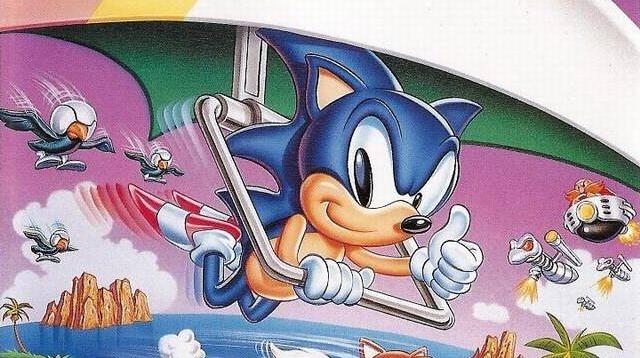 Sonic sulla copertina della versione Master System