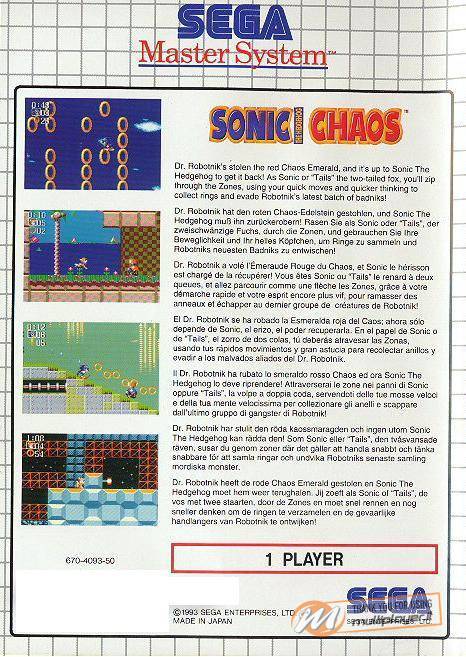 Sonic The Hedgehog Chaos