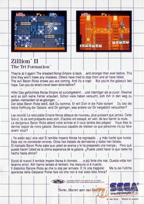 Zillion II: The Tri Formation