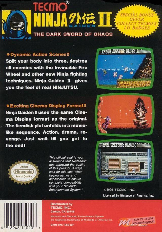 Ninja Gaiden II：混亂的黑劍NES