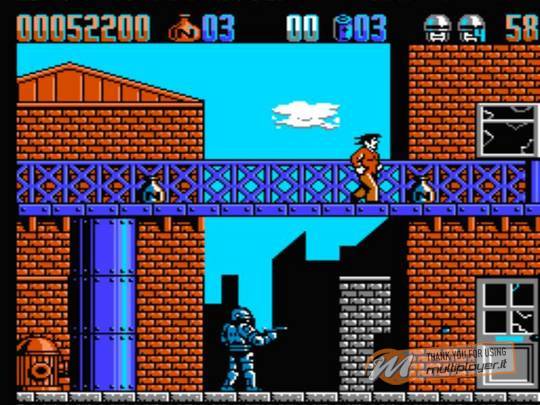 Uno screenshot della versione NES di RoboCop 2