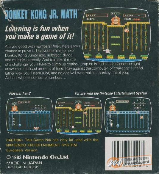 Donkey Kong JR. Math