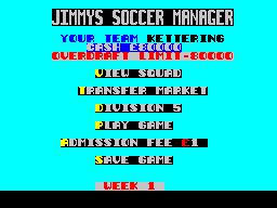 Jimmy's Soccer Manager
