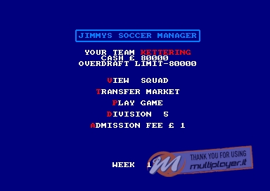 Jimmy's Soccer Manager