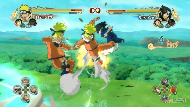 Naruto: Ultimate Ninja Storm, tecnica della moltiplicazione e attacco volante insieme Naruto: Ultimate Ninja Storm, tecnica della moltiplicazione e attacco volante insieme