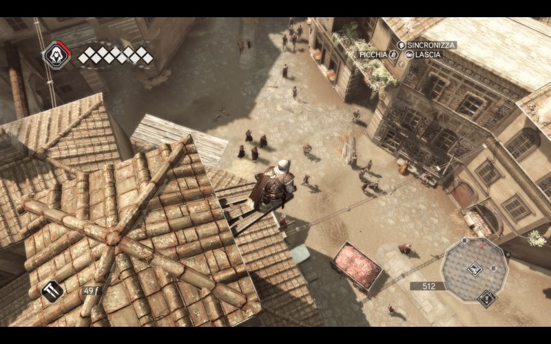Le torri di sincronizzazione in Assassin's Creed spingono a salire molto in alto per avere una visuale chiara della mappa