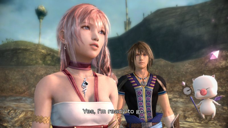 Final Fantasy XIII-2, una scena di dialogo