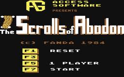 The Scrolls of Abadon per Commodore 64