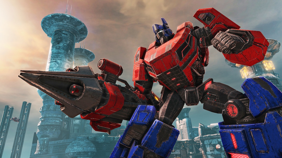 caduta dei trasformatori di cybertron optimus prime g1