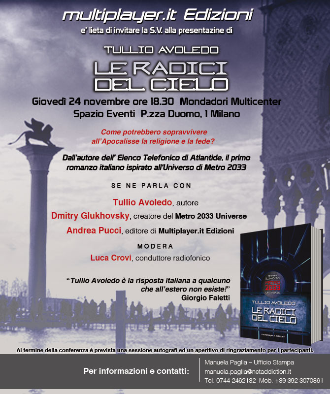 Metro 2033: Le Radici del Cielo - Siete tutti invitati alla presentazione