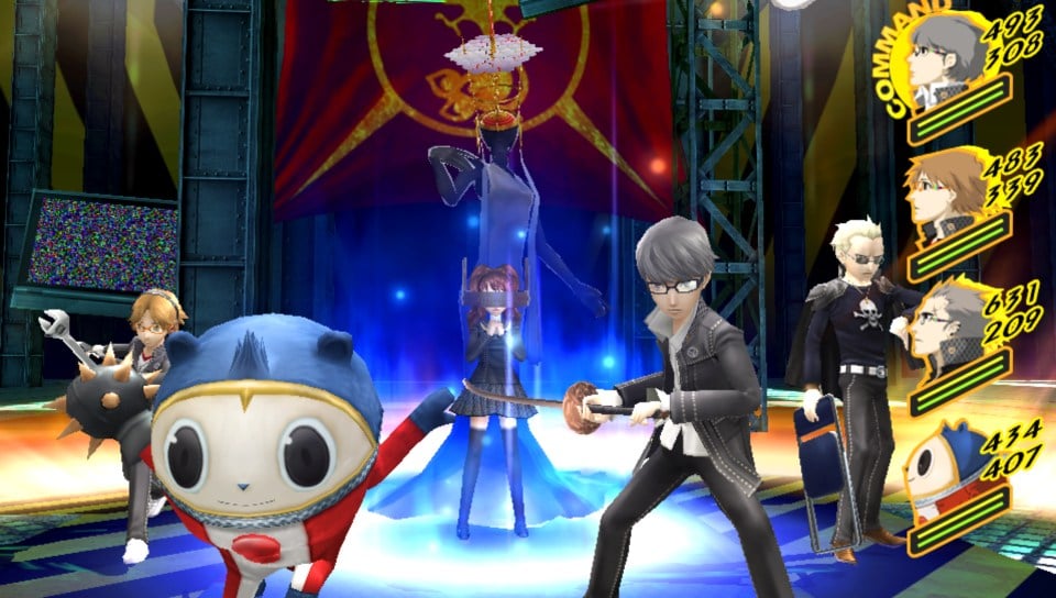 Persona 4: Golden, una sequenza di combattimento.