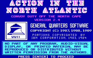 Action in The North Atlantic per PC MS-DOS