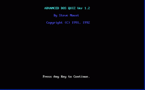 Advanced DOS Quiz per PC MS-DOS