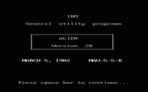 Alien per PC MS-DOS