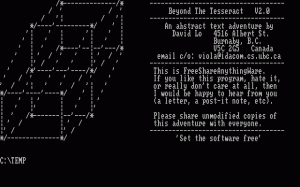 Beyond the Tesseract per PC MS-DOS