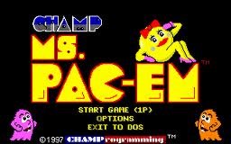 CHAMP Ms. Pac-em per PC MS-DOS