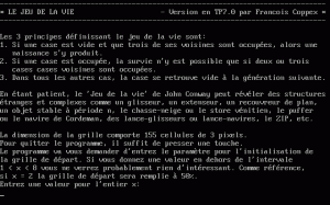 Conway's Game of Life per PC MS-DOS
