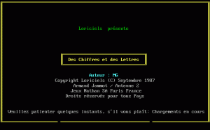 Des Chiffres et des Lettres per PC MS-DOS