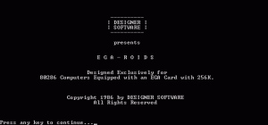 EGA-Roids per PC MS-DOS