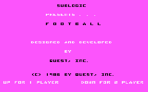 Football per PC MS-DOS