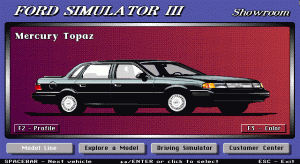 Ford Simulator III per PC MS-DOS