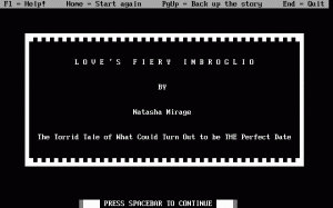 Love's Fiery Imbroglio per PC MS-DOS