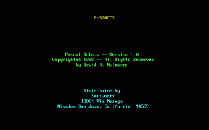 P-Robots per PC MS-DOS