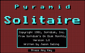 Pyramid Solitaire per PC MS-DOS