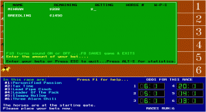 Race the Nags per PC MS-DOS