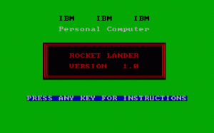 Rocket Lander per PC MS-DOS