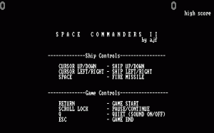 Space Commanders II per PC MS-DOS