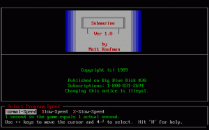 Submarine per PC MS-DOS