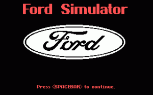 The Ford Simulator per PC MS-DOS