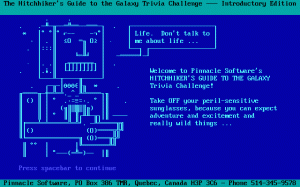 The Hitchhiker's Guide to the Galaxy Trivia Challenge per PC MS-DOS