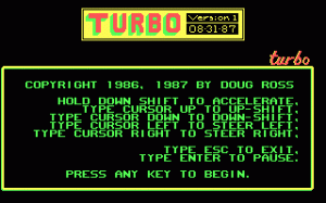 Turbocar per PC MS-DOS